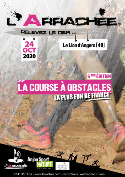 Affiche l'arrachée 2020 Anjou Sport Nature le lion d'angers
