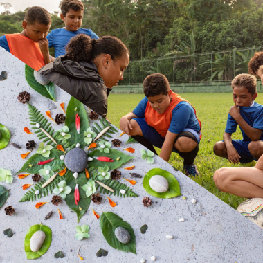 Mandala nature et sports collectifs Vacances d'automne Anjou Sport Nature Centre de loisirs